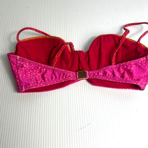 Vix Paula Hermanny PIPER BLOCK CORSAGE TOP Bikini Top Polka Dot Size Large - Picture 4 of 11